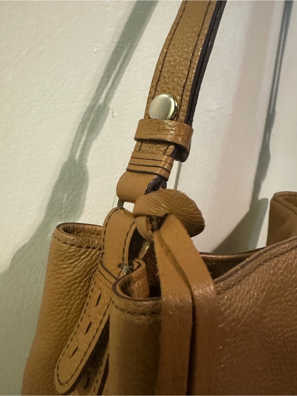 Brighton Clover Convertible Bucket Bag in toffee - Picture 7 of 8